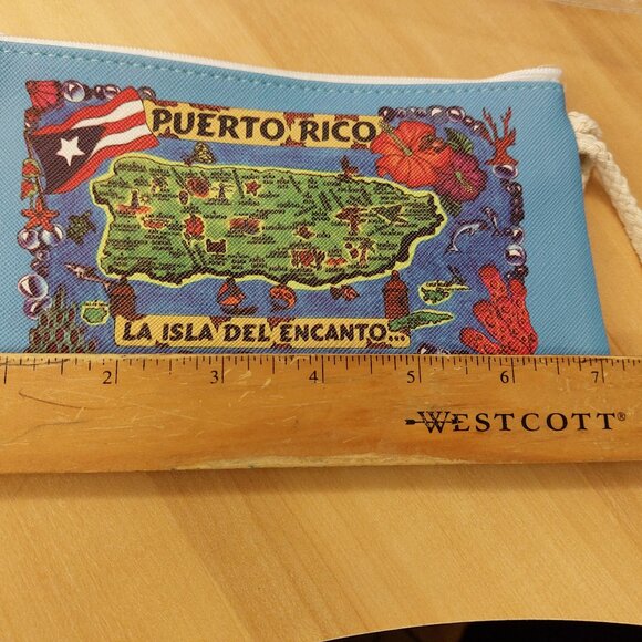 Cute Small PUERTO RICO Clutch Bag Mini Bag Wallet La Isla del Encanto - Picture 2 of 6